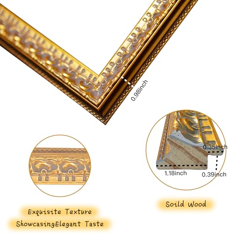 Image of Canvas Floater Frames for Canvas Art 0.8inch Depth Frames for Canvas Painting Floating Frame Plastic Floater Frame for Canvas Prints (rustic, 11X14)