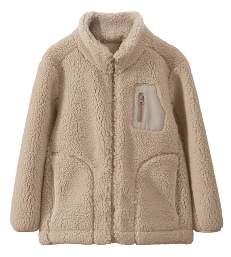 Maeau Enfant Fille Jacket en Polaire Vestes Veste Chaud Blousons pour Garçon 14 15 Ans Blouson Chaude Fleece-Jacke Adolescent Manteau Hiver Vêtement...