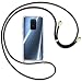 Produktbild mtb more energy® Handykette kompatibel mit Xiaomi Redmi Note 9, Redmi 10X 4G (6.53'') - schwarz/Gold - Smartphone Hülle zum Umhängen - Anti Shock Strong Full TPU Case