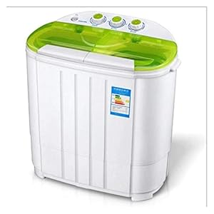 ZHZHUANG Wasmachine, kleine halfautomatische wasmachine, Double Barrel Home Use Geschikt voor woningen, studentenhuis, wassen capaciteit bedraagt 4,5 kg/groen