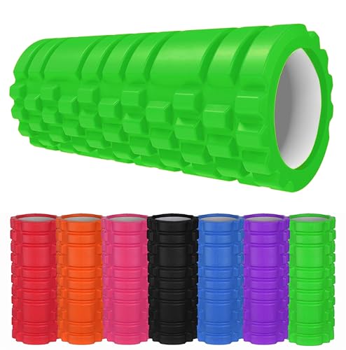 Foam Roller Deep Tissue Massage Trigger Point Muscles Therapy Physio Yoga Roll Muscle Massager Back Exercise Home Gym Fitness Legs, Calf, Pilates, Runners (Green)