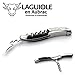 Laguiole En Aubrac Sommelier Waiter's Corkscrew, Buffalo Horn Handle, Wine Opener With Foil Cutter & Bottle Opener, Stainless Steel Shiny Bolsters