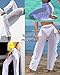 NewBull Women's Mesh Pants Ruffle Sheer Cover Up for Bikini Bottom See-through Trousers Long Perspective Swimsuit Clubwear (US, Alpha, Medium, Regular, Regular, white)