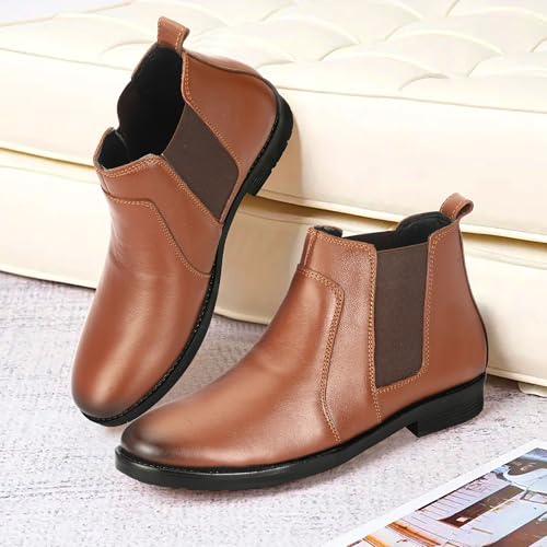 Image of NARKI Leather Chelsea Boots for Men|Soft Cushioned Insole, Slip-Resistance for Men 7003