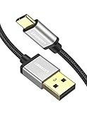 Verschleißfest und haltbar: USB Typ C Ladekabel hat eine starke Ummantelung, wodurch das Kabel USB C nicht defekt nach kurzer Zeit werden. Mit einem getesteten 10000+ Biegelebensdauer ist dieses USB-Ladekabel weitaus zuverlässiger, somit ist das USB C Ladekabel perfekt für die Verwendung im Auto, zu Hause und im Büro usw.