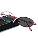 Produktbild Stilvolle, ultraleichte, intelligente Lesebrille, multifokale Progressive Dioptrienbrille, photochrome Brille, asphärische Kunstharzlinsen, runde Brillengestellkonstruktion für Damen (Rot, Rosa)
