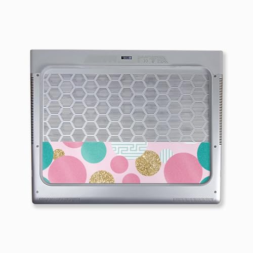 Image of Glossy Glitter Tablet Skin Compatible with Alienware X16 R2 (2024) - Golden Bubbles - Premium 3M Vinyl Protective Wrap Decal Cover - Easy to Apply | Crafted in The USA by MightySkins