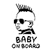 Pegatina de bebé a bordo – niña a bordo – niño a bordo 4 – Apto para coche – Moto y ordenador – Sticker – Adhesivo – Copyright © 2017 | (negro)