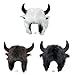 PTILSERY Winter Headwear with Cool Horns Suitable for Stage Shows Halloween Cosplay Stylish Furry Hat with Horns Headwear