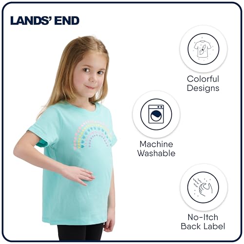 Lands' End Girls' Soft Cotton Short Sleeve Graphic T-Shirt3