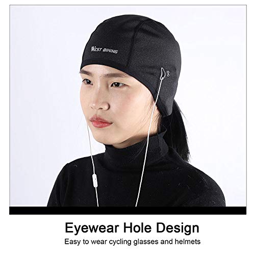 Boné de ciclismo de inverno, Andoer Boné de ciclismo de inverno à prova de vento de lã térmica corri