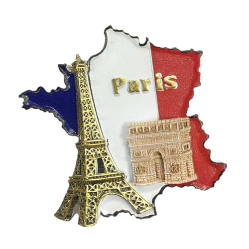 Bomefoi Imanes para,Imanes Decorativos 3D Bandera Francia para Frigorífico - Decorativos como Recuerdo para Hogar Residencia Aula Armarios Dormitorio