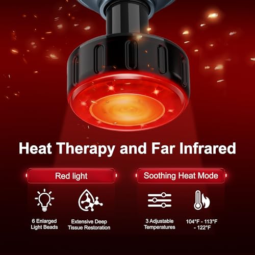 Image of LEERCON Massage Gun with Heat, Deep Tissue Back Massager for Pain Relief, Mini Muscle Percussion Massage Gun, Birthday Gifts for Men Women Dad Home, Office & Travel, Blue