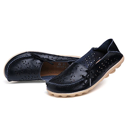 Alicegana Women's Comfortable Shoes Loafer Casual Leather Natural Driving Fashion Flats Breathable Nurse Walking Ladies Slip On Shoes - Thumbnail 2