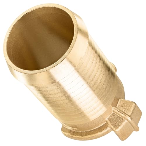 Poppstar Raccordo rapido in ottone con ugello da 1 1/2 pollice (raccordo su beccuccio per tubo da 1 1/2), per tubi con diametro interno di 38 mm