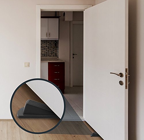 Sleekstopper Sw-041B-3 Decorative Bamboo Door Stopper With Rubber Treads And Metal Handle - Lifetime Guarantee! #TOP6