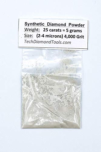 Diamond Powder 4.000 Grit 2-4 Microns -25Cts,=5 Grams #TOP3
