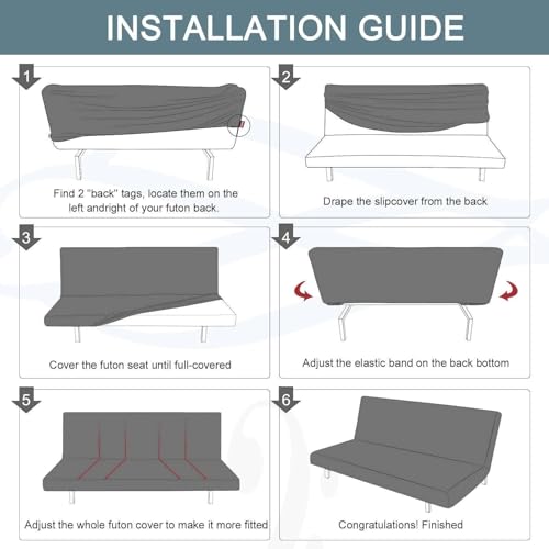 Housse de futon extensible verte pour réparer un canapé usé ou taché facilement - 8