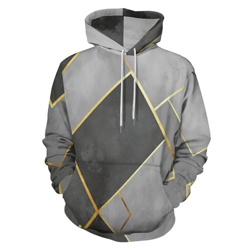Sweatshirts à Capuche 3D Luxe Assemblage Géométrique Confortable