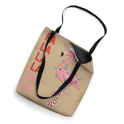 Christmas Flamingo Fa La La La Min Go Funny Holiday Tote miniatura 2