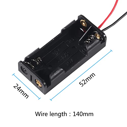 AEDIKO 8pcs AAA Battery Holder with Leads 2pcs Single AAA Battery Holder 2pcs 2 AAA Battery Holder 2pcs AAA Battery Holder with Wires