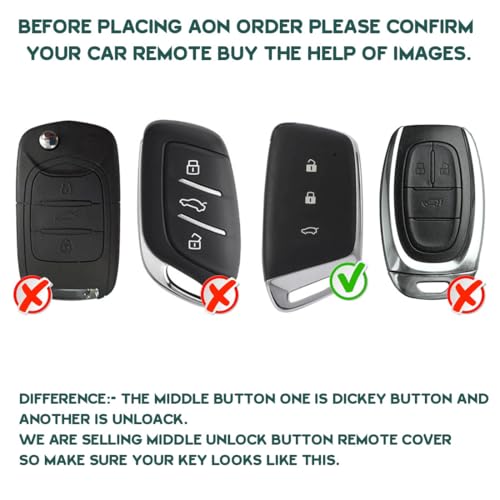 Image of Metal Silicone Key Cover with Key Chain Compatible with MG | Hector | Hector Plus | Gloster | ZS EV | ZS | Comet EV | Windsor 3 Button Smart Key Cover Pack of 1 Set (Glow in thye Night)