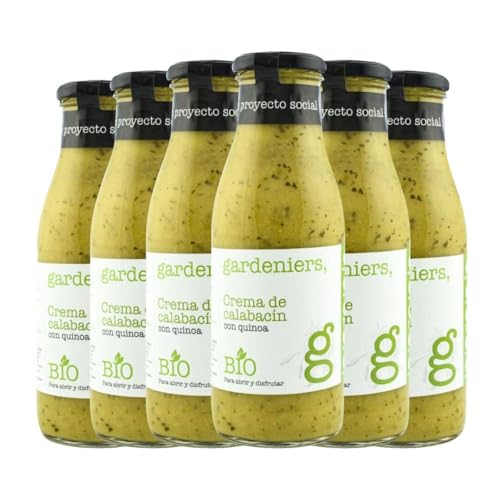 Crema de calabacín con quinoa Gardeniers 490 g pack de 6 frascos. Total de 2.94kg