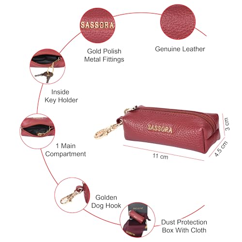 Image of Sassora Premium Leather Key Pouch For Car & Other Keys