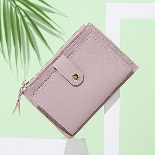 Ladies Purse Women Wallet Multi Card Slot Smooth Zipper Faux Leather Small Size Fine Texture Short Wallet for Shopping Short Wallet Block Wallet2