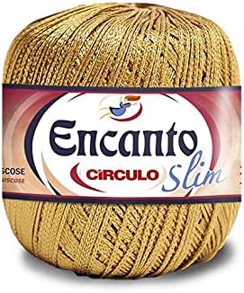 Encanto Slim Yarn by Círculo – 100% Viscose - 262 yds, 3.52 oz (Pack of 1 Ball) Sport - Color 7577 Honey