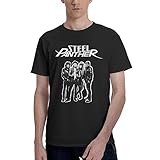 FYASFDH Steel Rock Panther Men's T-Shirt Short Sleeve Soft Cotton Crewneck T-Shirt Casual Shirts Black X-Large