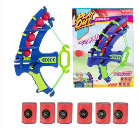 Toi-Toys Ensemble de jouets arbalète avec balles en mousse et cibles