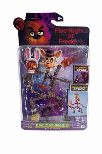 Jazwares Five Nights at Freddys Magician Mangle Collectors 5-Inch Articulated Figure with Jumpscare Feature and Glow-in-The-Dark Eyes