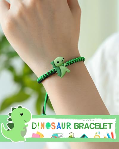 Image of Back to School Dinosaur Bracelet- First Day of School Kindergarten Preschool Gifts for Kids Boys Girls