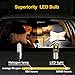 Ruiandsion BA9S LED Car Bulb 6000K White BA9 1895 1891 53 57 LED Car Bulb DC12-24V for Car Interior Dome Map License Plate Glove Box Light Pack of 2