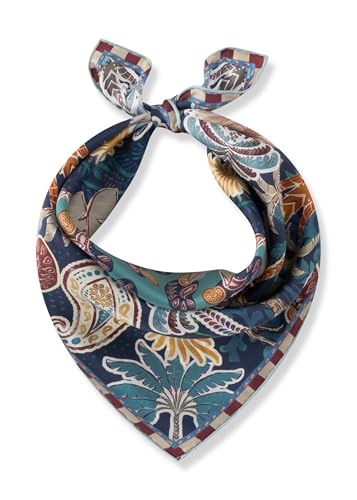 CODELLO Women Printed Nicki Silk Palm Tree PAISLE - 53X53CM