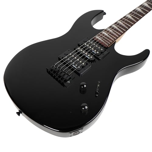 Image of SEIB370 Electric Guitar, HSH Pickups, Basswood Body, Rosewood Fingerboard (Black)