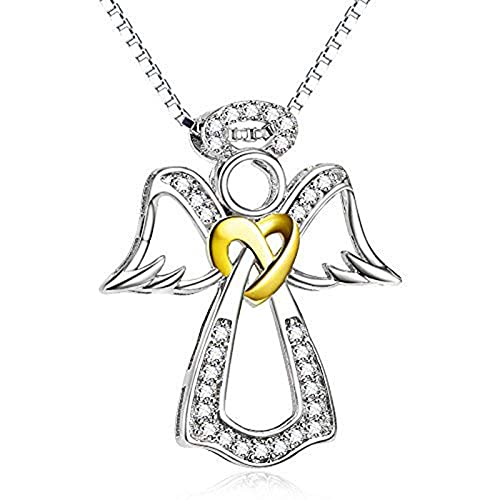 Pendentif ange gardien femme en argent un cadeau symbolique avec chaîne vénitienne
