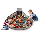 😊 Designidee! -- Wenn Kinder mit ihrem Spielzeug spielen, Öffnen Sie einfach Spielzeuglager organisieren und gießen Sie Spielzeug auf die Matte. Es kann genug Platz bieten, um ihre Spielzeugsteine auszubreiten und zu spielen. Unordentliche Spielplätze gehören der Vergangenheit an!