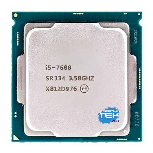 SIMPLETEK - Procesador de sobremesa Core i5‑7600 LGA 1151, 4 núcleos/4 hilos, 3,50 GHz boost hasta 4,10 GHz, 6 MB caché, bandeja (reacondicionado)
