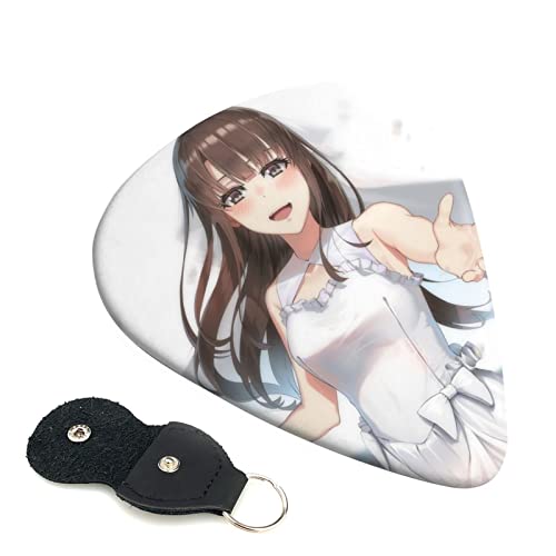 6枚セット ギターピック 冴えない彼女の育てかた 加藤恵 スタイリッシュ 3種厚さ0.46/0.71/0.96mm 6弦アコースティックギター、エレクトリックギター、ベース、バンジョー、マンドリン 6つのギターピックに適しています おにぎり型紛失防止 ギタ