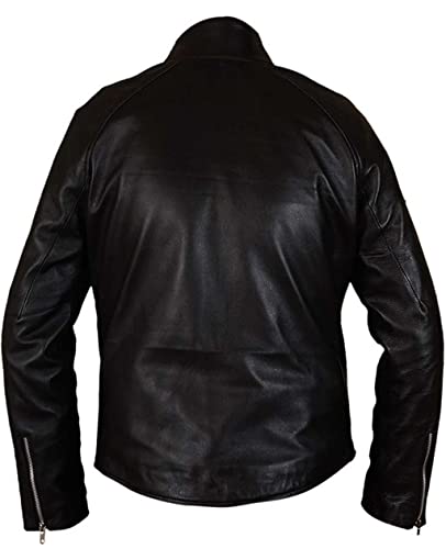 venom Crawal Faux PU Mens Black Leather Jacket2