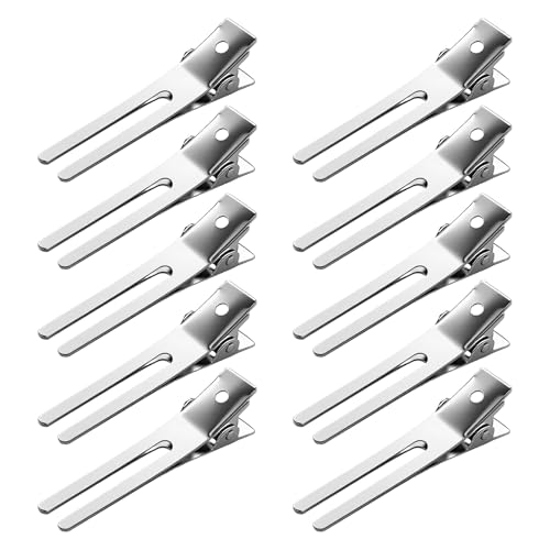 25 PCS Hair Clips for Styling 4.5CM Silver Alligator Clips Hair