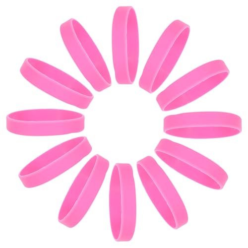 Tofficu Pulseras de Silicona Lisas Elásticas Blancas 60 Unidades, Bandas Deportivas Ajustables para Adolescentes y Adultos, Accesorio para Fiestas, Eventos y Uso Diario Seguro Piel