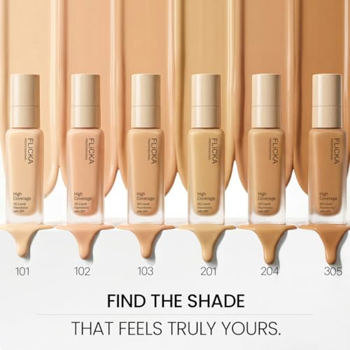Image of FLiCKA Professional HD Liquid Foundation With SPF Long Lasting High Coverage Waterproof - Fair 103