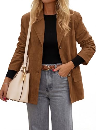 PRETTYGARDEN Blazers for Women Western Fall Faux Suede Jacket - Image 5