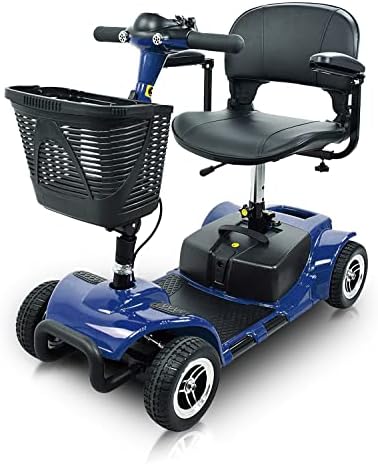 Emotor Electric Small Mobility Scooter for Senior, 265lbs Weight Capacity Stable 3.73 mph Adults Scooter, Battery-Powered 5 Pieces Foldable for Indoor Outdoor