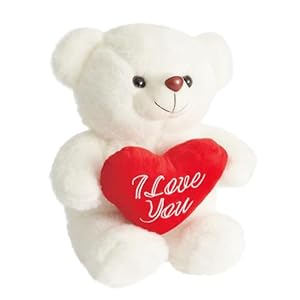 THE TWIDDLERS – I Love You Teddybeer, 25cm / 10″ – Leuk cadeau voor haar en hem, Knuffel Verjaardagscadeau voor vriendin-vriendje, Perfect voor Valentijnsdag