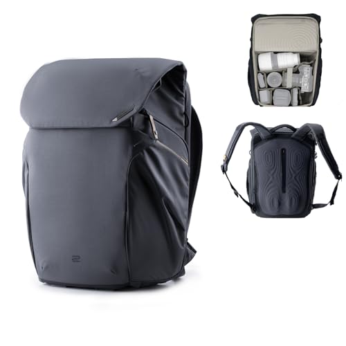 PGYTECH OneGo 2 Sac à Dos Photo 25L avec Compartiment Ordinateur/iPad Sac étanche pour Photo Urbaine & Voyage, Compatible Sony/Canon/Nikon/DSLR/Appareils sans Miroir,...