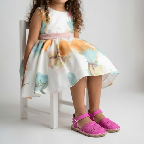 Image of THEE BRON Toddler Floral Cutout Closed Toe Sandals for Girls Breathable Summer Shoes